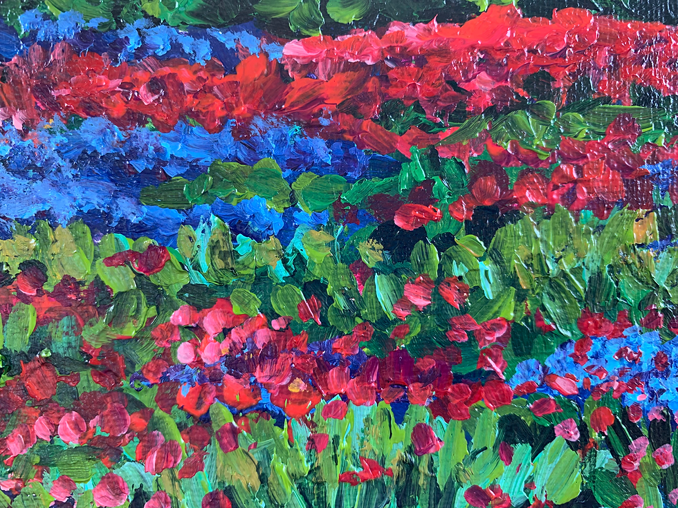 Thumbnail: Wildflower field acrylic painting 