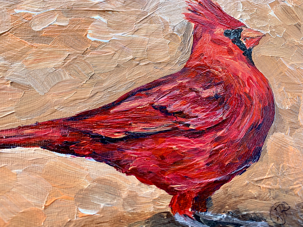 Thumbnail: Cardinal acrylic painting 