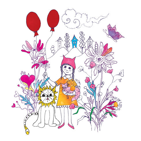 Girl with balloons and fox lion_03122023.jpg