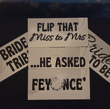 Bridal shower photo booth props for celebrating the bride-to-be.