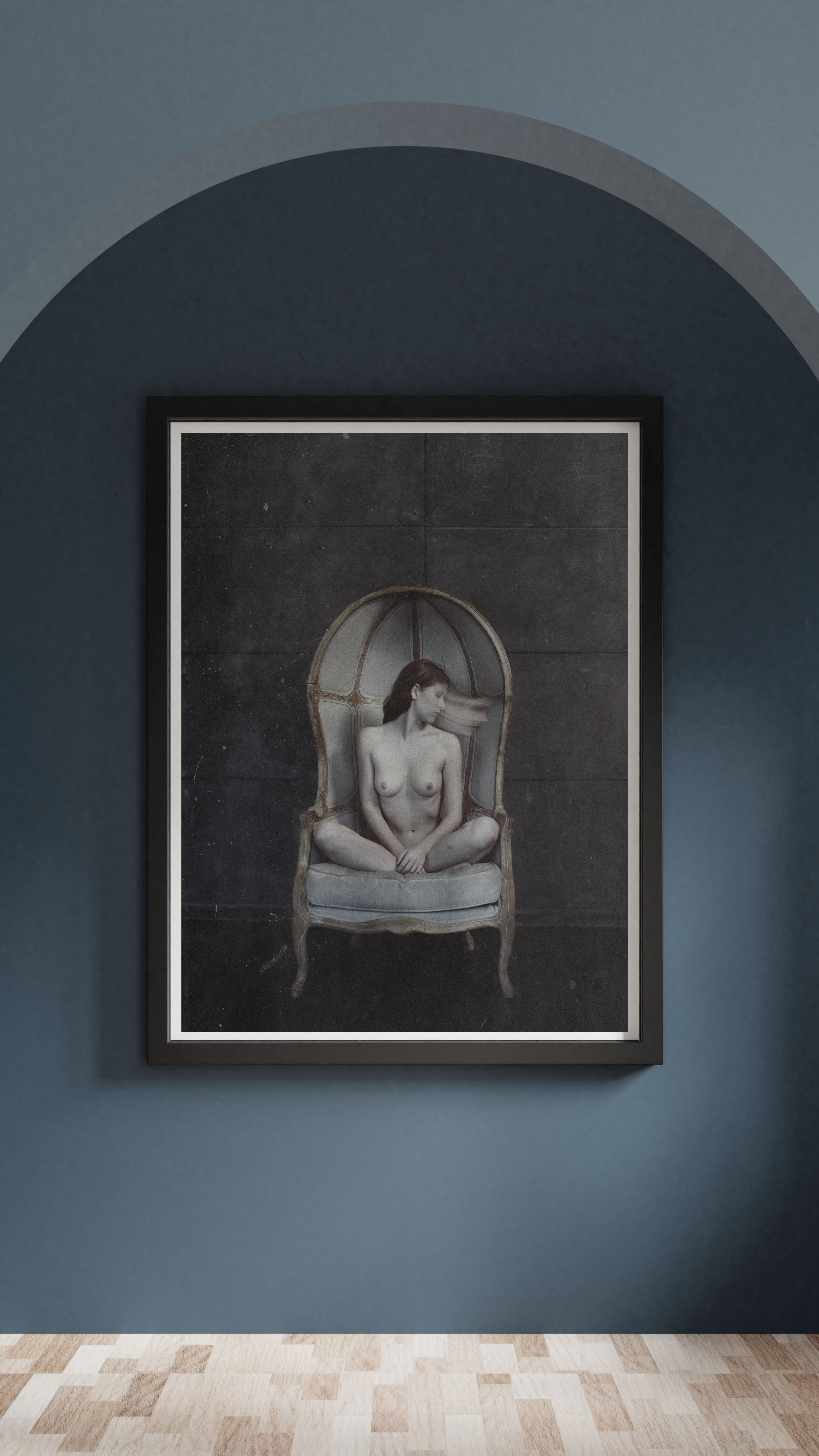 Departure: Erotic Nude Canvas Wall Prints, Original Fine Art, Moody Aesthetic