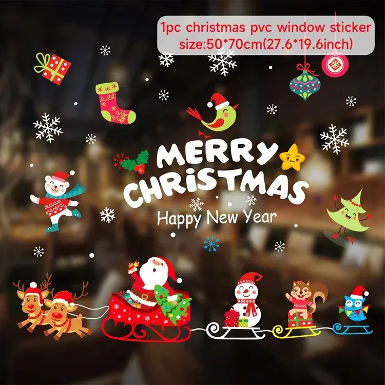 Miniature : Choix de 43 autocollant de noël géant pour fenêtre