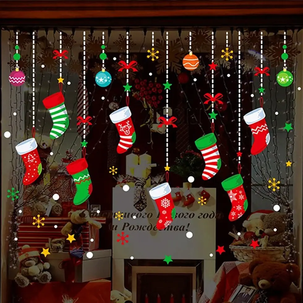 Miniature : Choix de 43 autocollant de noël géant pour fenêtre