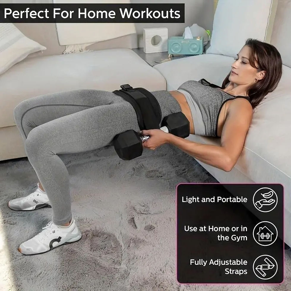 Thumbnail: Adjustable Weighted Waist Belt, for Home Workouts, Dumbbell Training & Hip Shapi