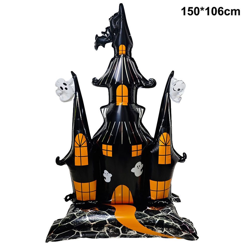 Thumbnail: Large Halloween Standing Foil Balloons Haunted House Castle Skull Coffin Witch M