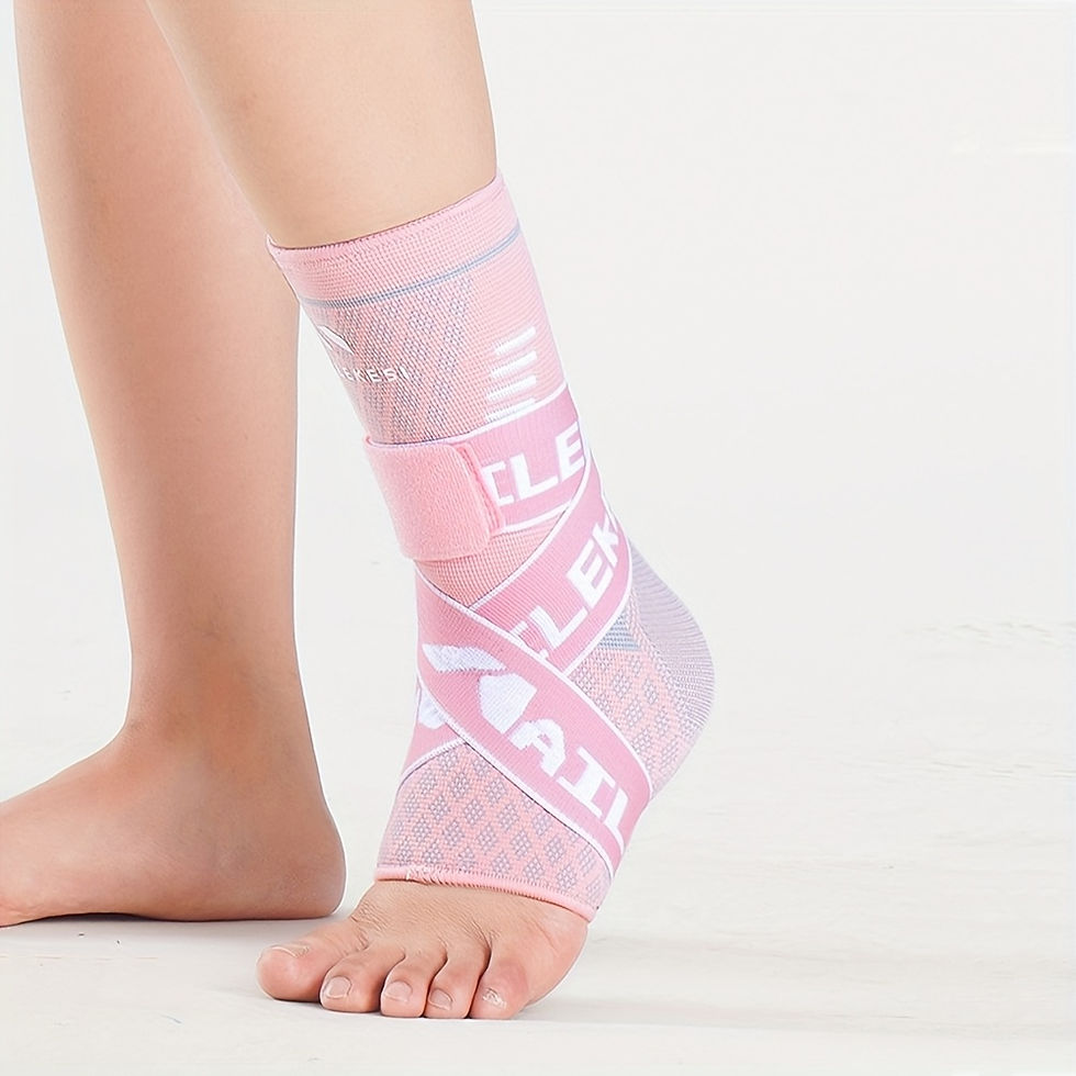 Thumbnail: Adjustable Elastic Ankle Brace Compression Sleeve Foot Support Stabilizer for Pl