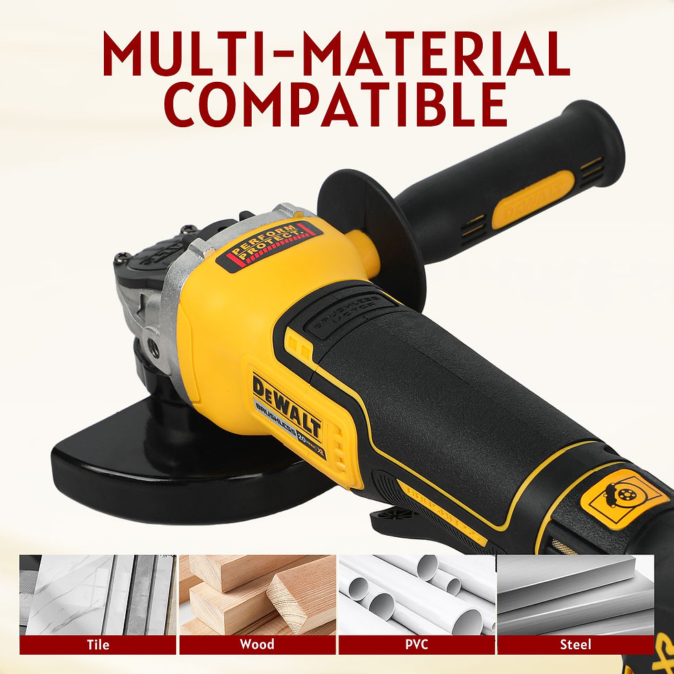 Thumbnail: DEWALT DCG405 125mm Flat Head Angle Grinder 18V Brushless Bare Tool for Metal Cu