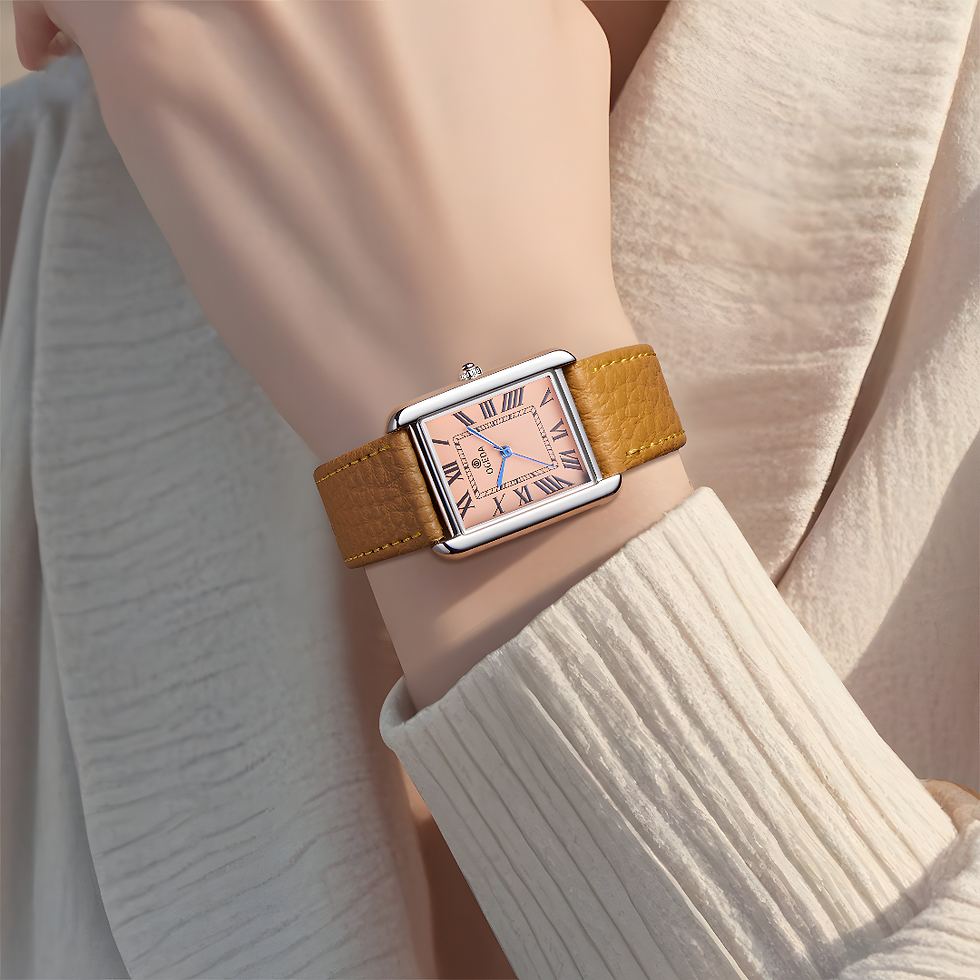 Thumbnail: OGEDA Waterproof Couple Watches Casual Fashion Quartz Stainless Steel Leather St