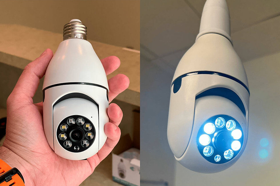 Thumbnail: Bulb camera wifi security HD 1080P 2MP Digital Day & night vision motion sensor 