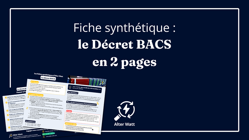 Fiche synthétique : le décret BACS