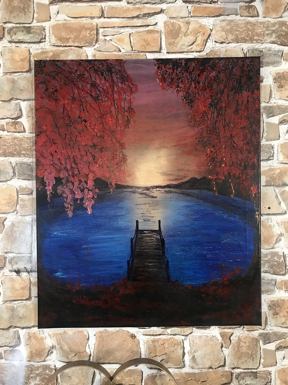 Thumbnail: MY FAVOURITE PLACE  20-   24x20'' ACRYLIC ORIGINAL PAINTING.in fr