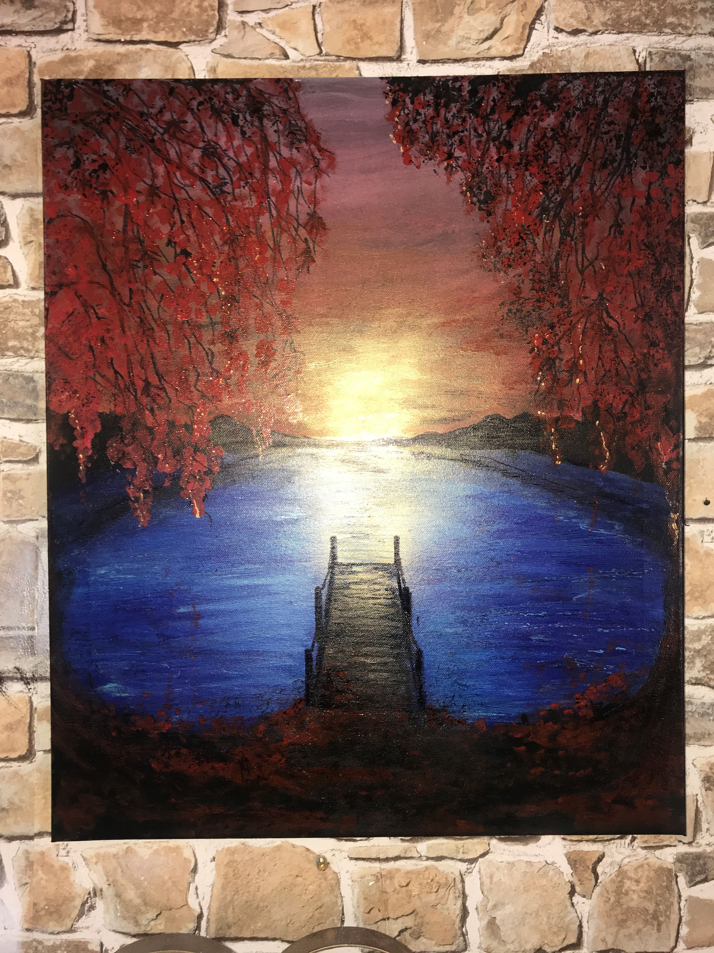 MY FAVOURITE PLACE 20- 24x20'' ACRYLIC ORIGINAL PAINTING.in fr