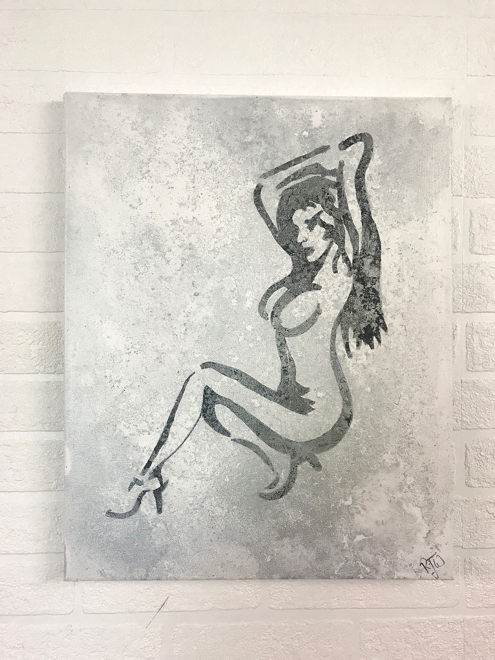 Thumbnail: RAINED ON 1-40X40cms ORIGINAL ACRYLIC PAINTING