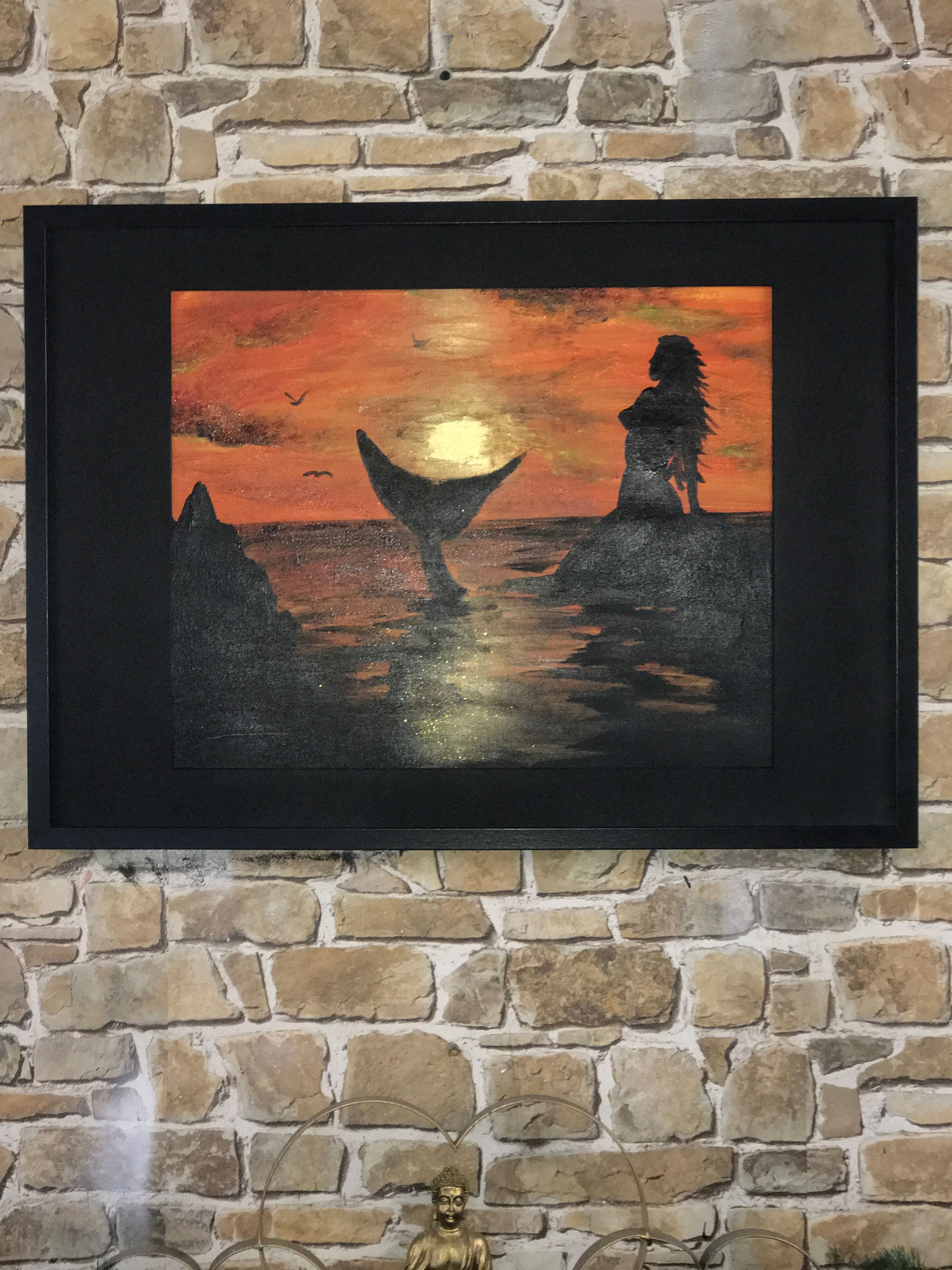 SUNSET MERMAID 2-73x53cms ACRYLIC