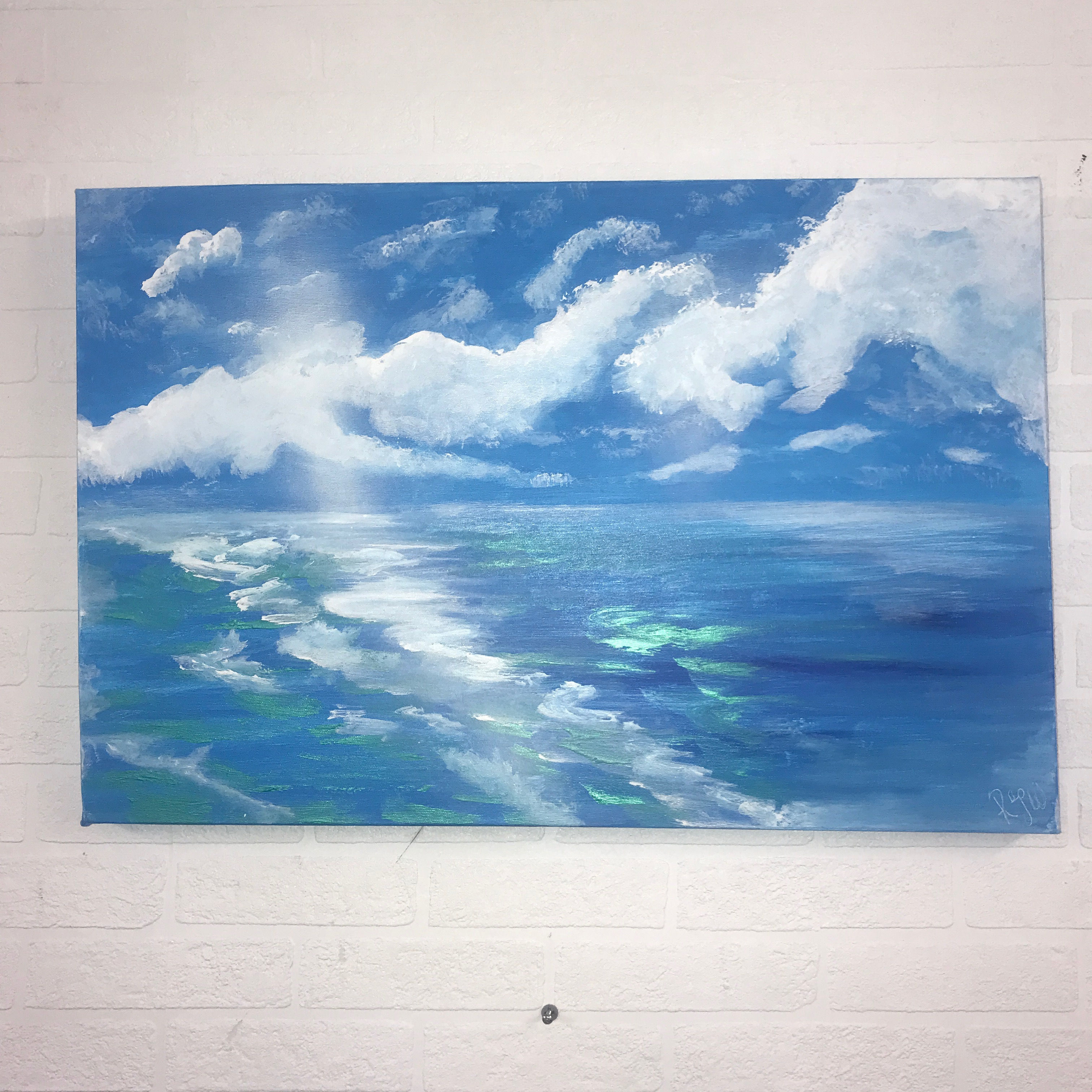 CLOUD DREAMING 3-76X50X5cms ORIGINAL ACRYLIC CANVAS