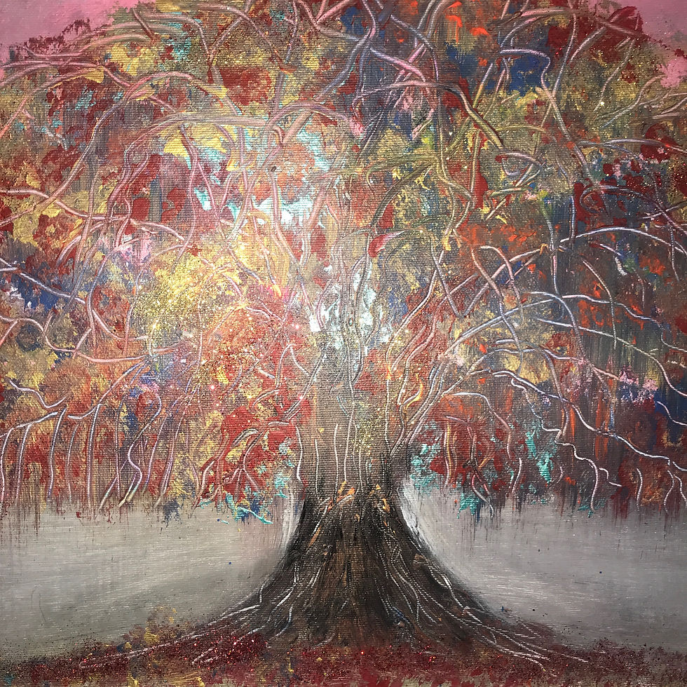 Thumbnail: TREE OF SPARKLES  50X40CMS ACRYLICS FRAMED