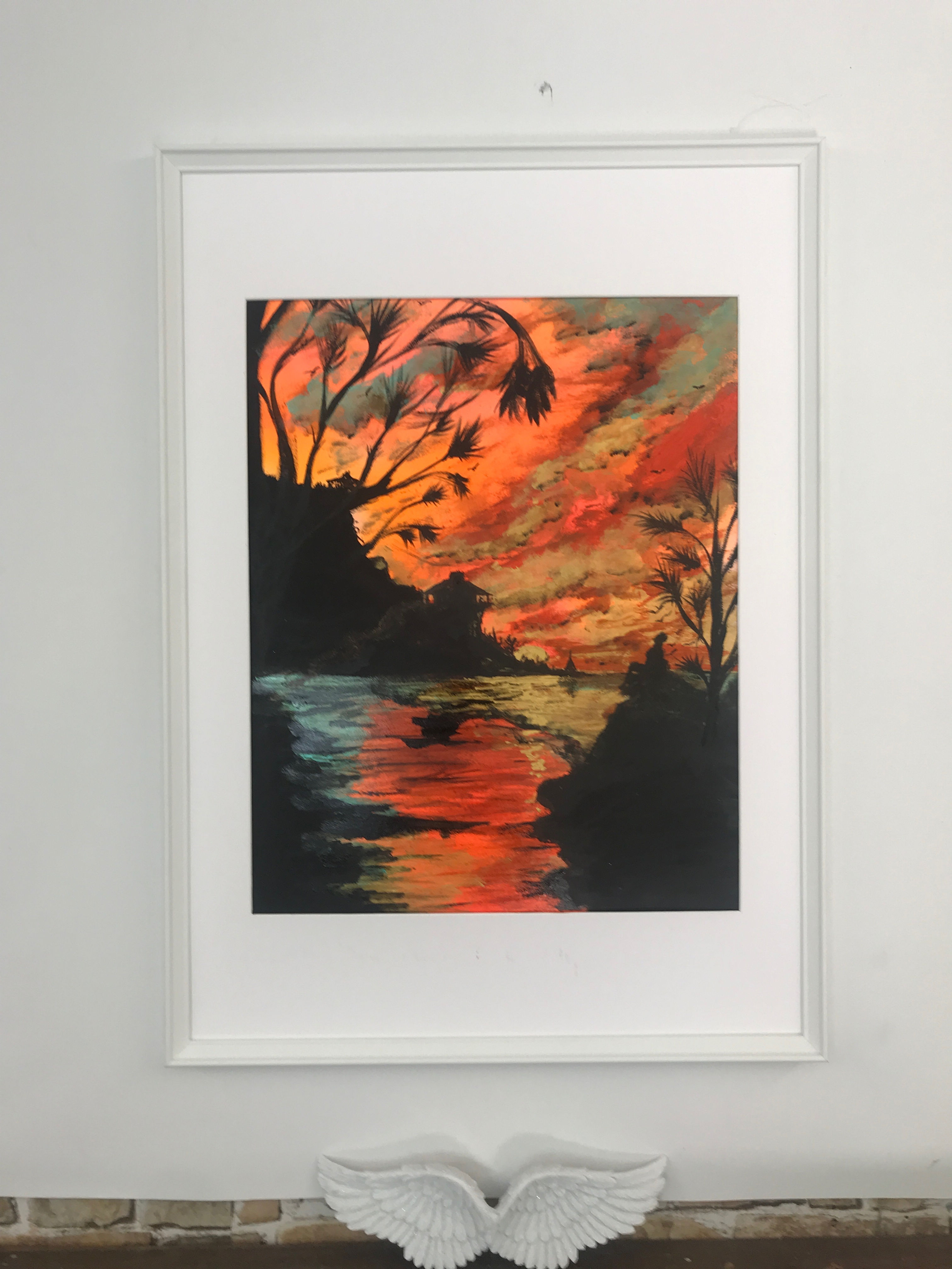 MY FAVE PLACE 25-73X53 cms ACRYLIC AND METALLIC PAINT.