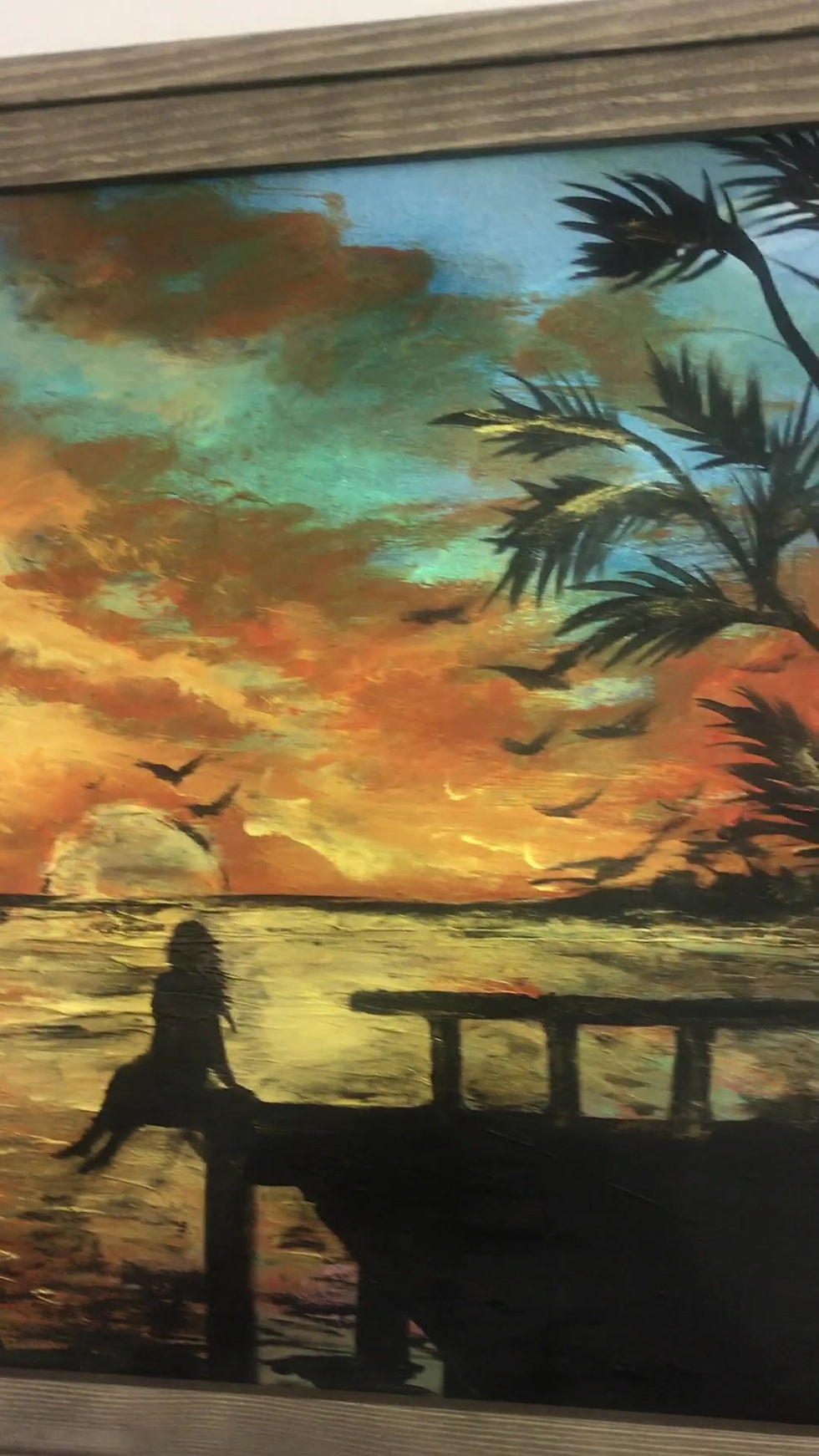 Thumbnail: CALM AFTER THE STORM 2-57X47 cms ACRYLIC AND METALLIC PAINT.