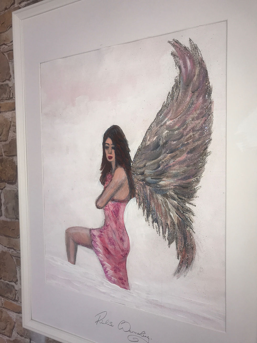Thumbnail: ANGEL SKY 1-21--63x53cms ORIGINAL ACRYLIC PAINTING