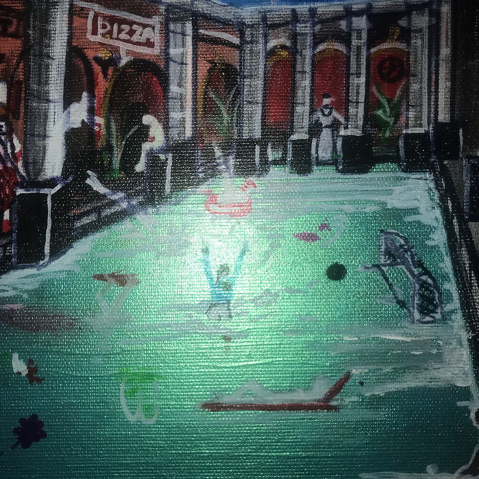 Thumbnail: ITALY ROMANS1-THEN AND NOW-50X50CMS ACRYLIC ORIGINAL
