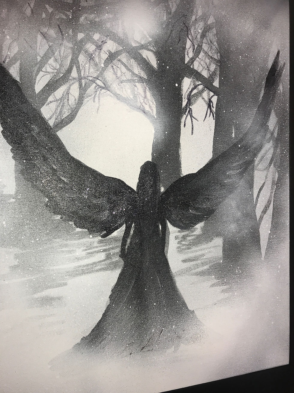 Thumbnail: MISTY FOREST ANGEL 2 73X53CMS ACRYLIC