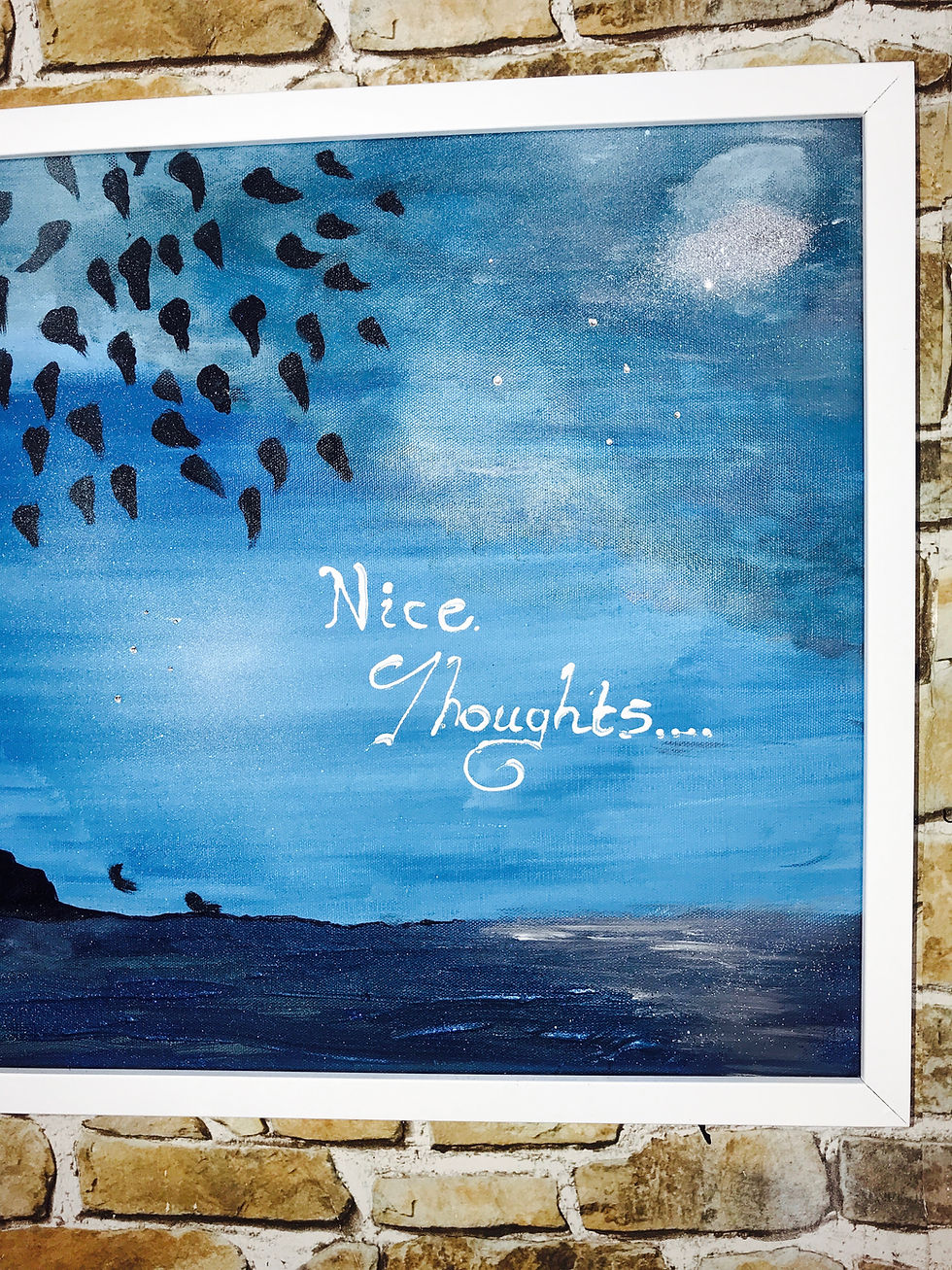 Thumbnail: NICE THOUGHTS 1 ORIGINAL/ acrylic painting 53x43cms