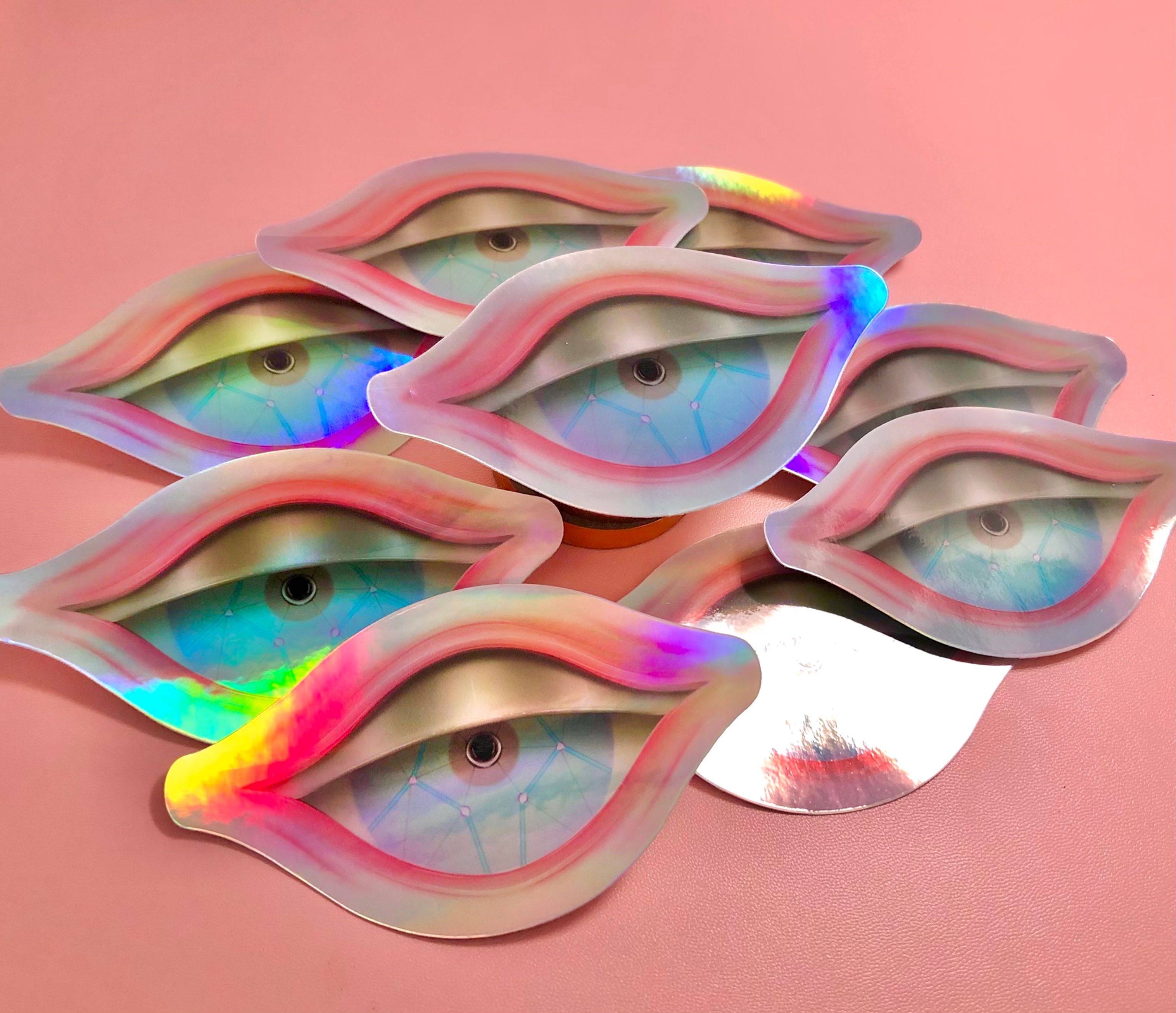 Cyborg Eye Holographic Sticker