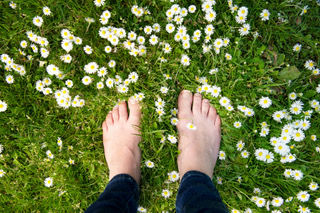 Standing on the earth