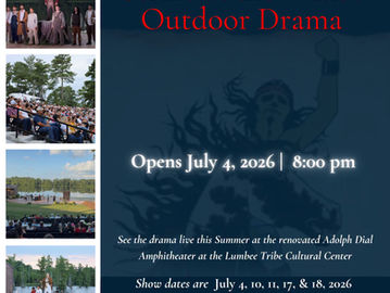 Tickets are on sale now for the Strike at the Wind! Outdoor drama. The production opens on July 4th at the Lumbee Tribe Cultural Center.