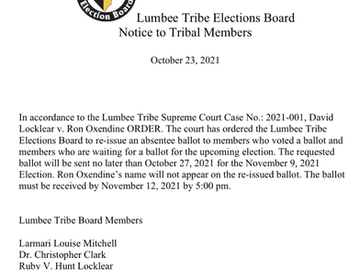 Elections Board Notice