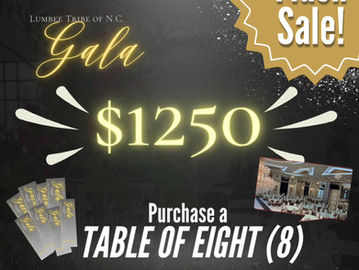 Gala table of 8 is $1250!