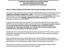 RESTRICTED SOLICITATION: FOR THE CONSTRUCTION OF THEDISTRICT#10, ADMINISTRATIVE BUILDING