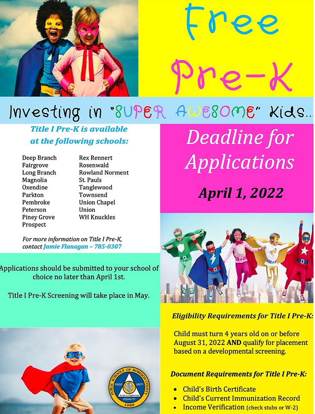 PSRC Accepting Pre K Application