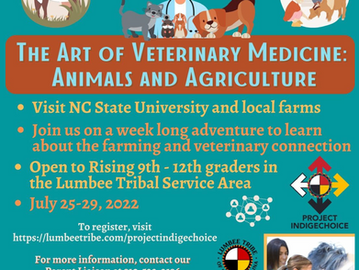 The Art of Veterinary Medicine: Animals and Agriculture Camp- July 25-29, 2022. APPLY NOW!