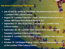 Mark your calendar for these upcoming Lumbee Tribal events.