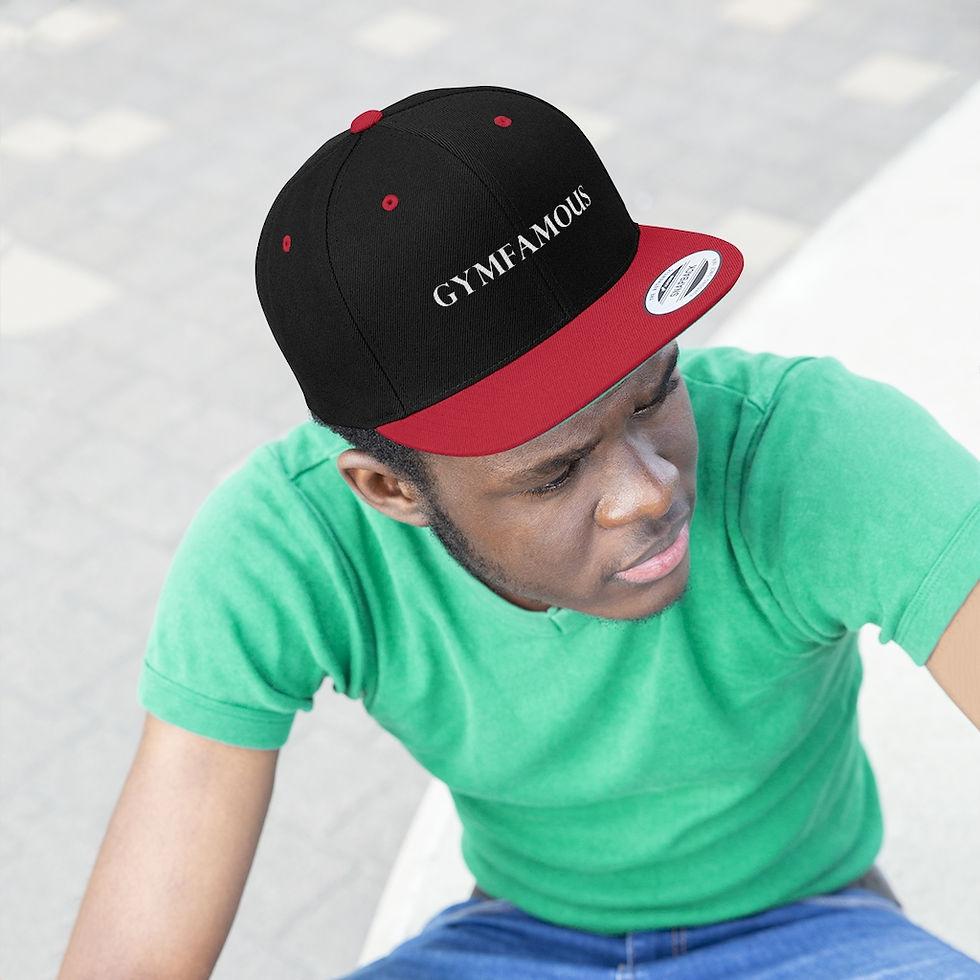 Thumbnail: GYMFAMOUS Flat Bill Hat
