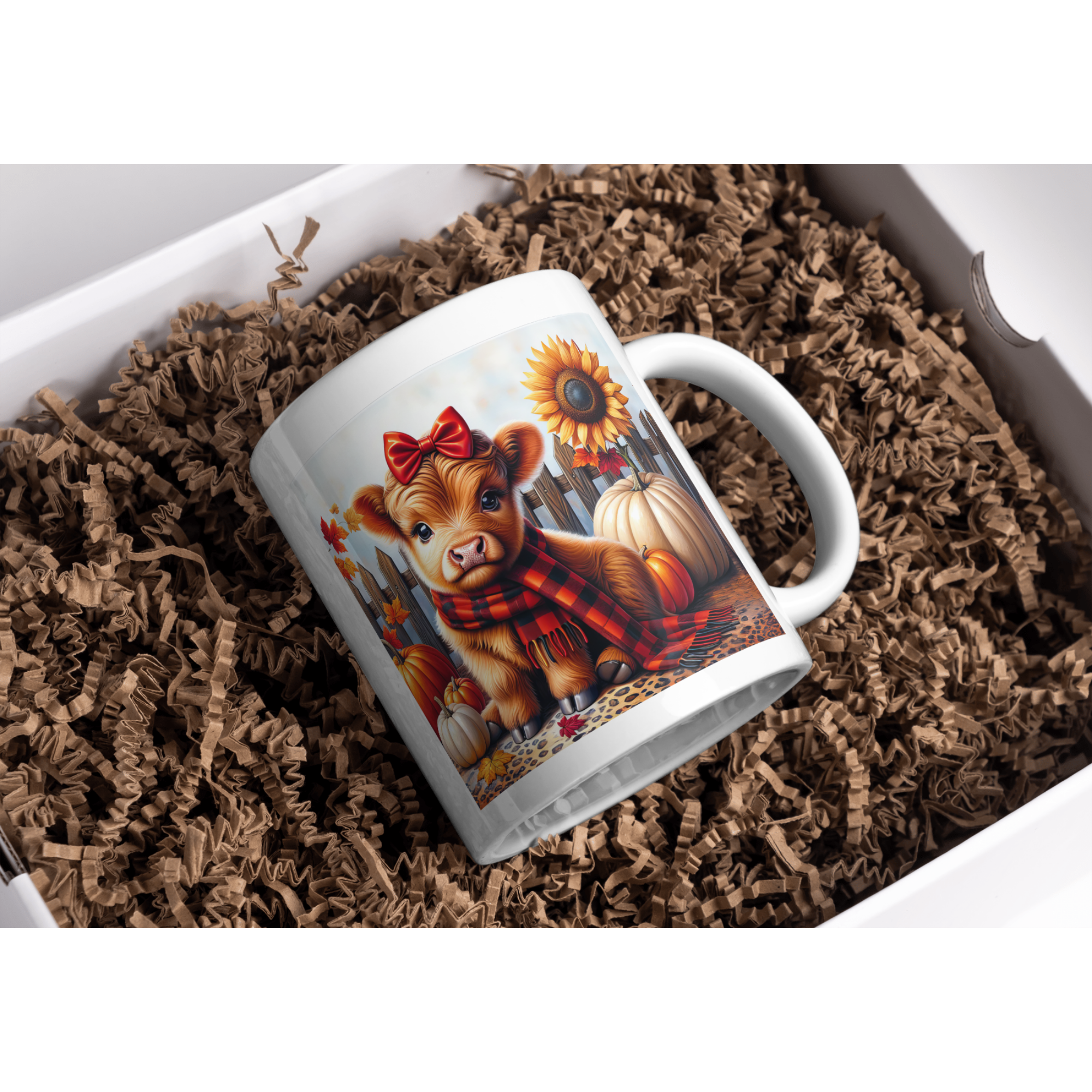 Cute Fall Cow Mug