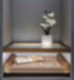 Matte Gold Lighted Shelf