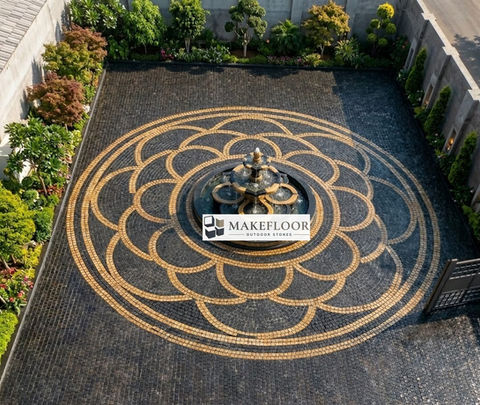Granite cobblestone garden space Pune