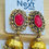 Thumbnail: Golden earrings with red stone, Next Look, Bridal Jewellery AD Silver Polish, JeJo Stores.