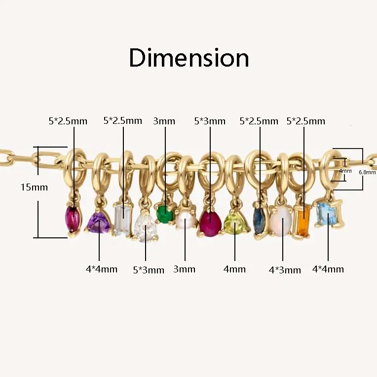 Thumbnail: High Quality 18k Gold Plated 925 Sterling Silver Births Necklace