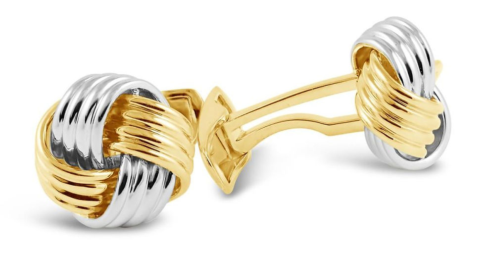LONDON COLLECTION TWO TONE KNOT CUFFLINKS – $2,245.00