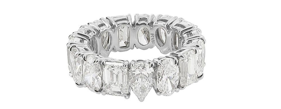 LONDON COLLECTION PLATINUM MIXED SHAPE DIAMOND ETERNITY BAND