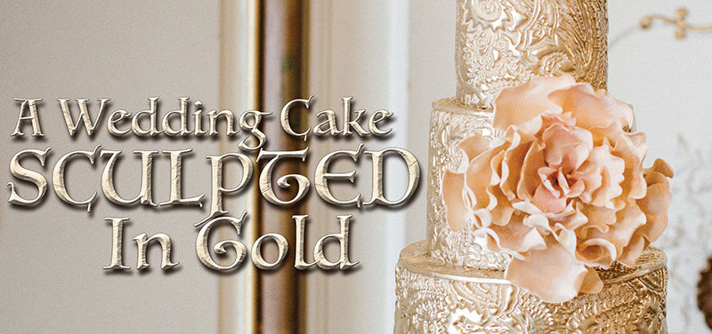 A Wedding Cake Sculpted In Gold