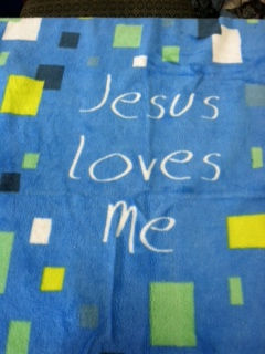 Jesus Loves Me blanket