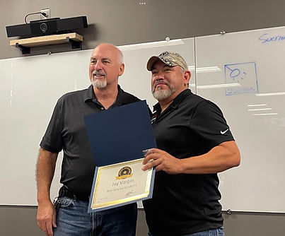 Jay Vargas being awarded Thermador service award.jpeg