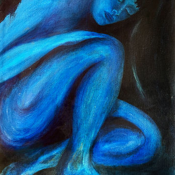 Blue Embrace - Without Words Collection | Acrylic | USA