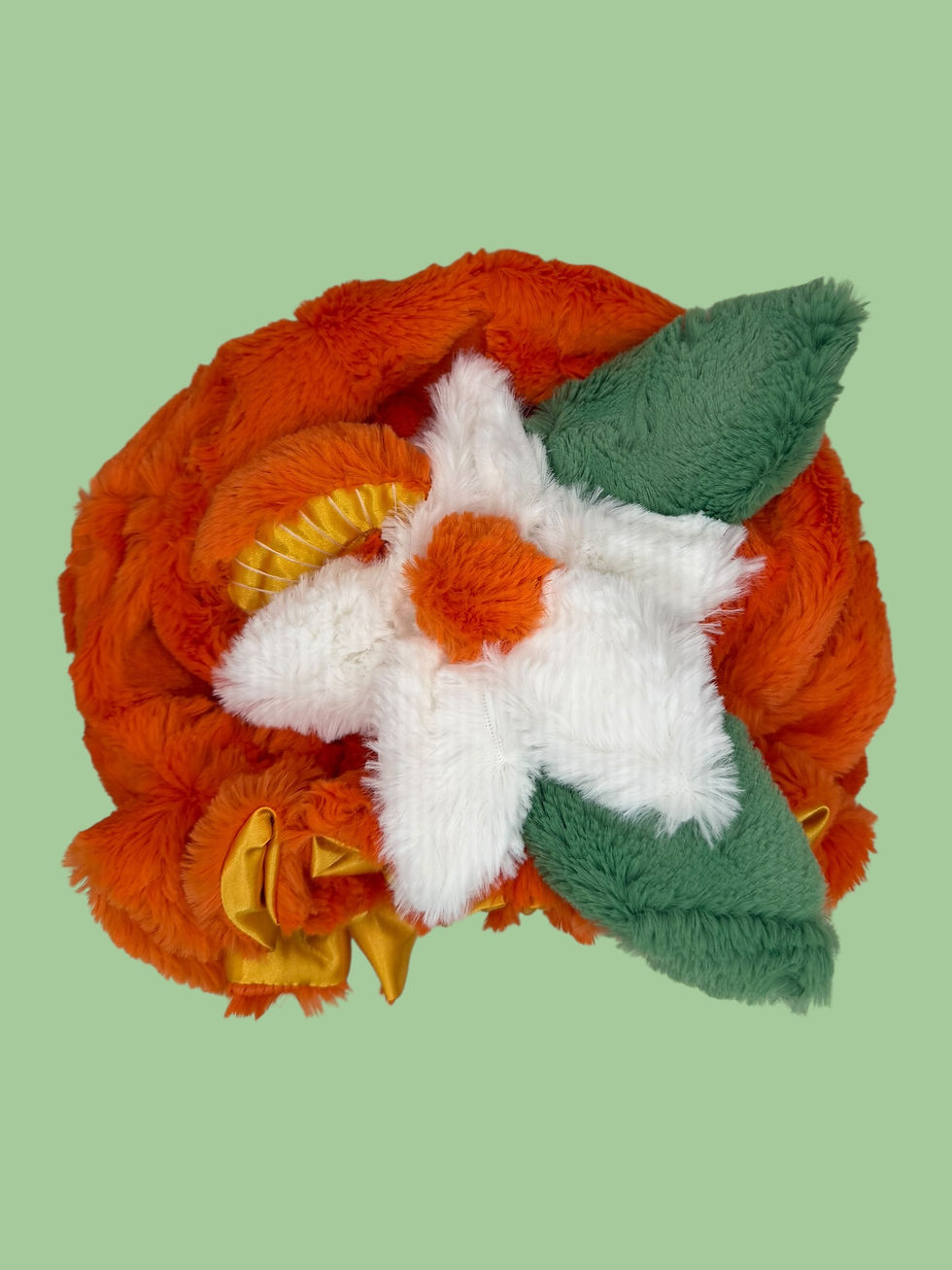 Thumbnail: Orange Bloom Luxe Fur Bonnet