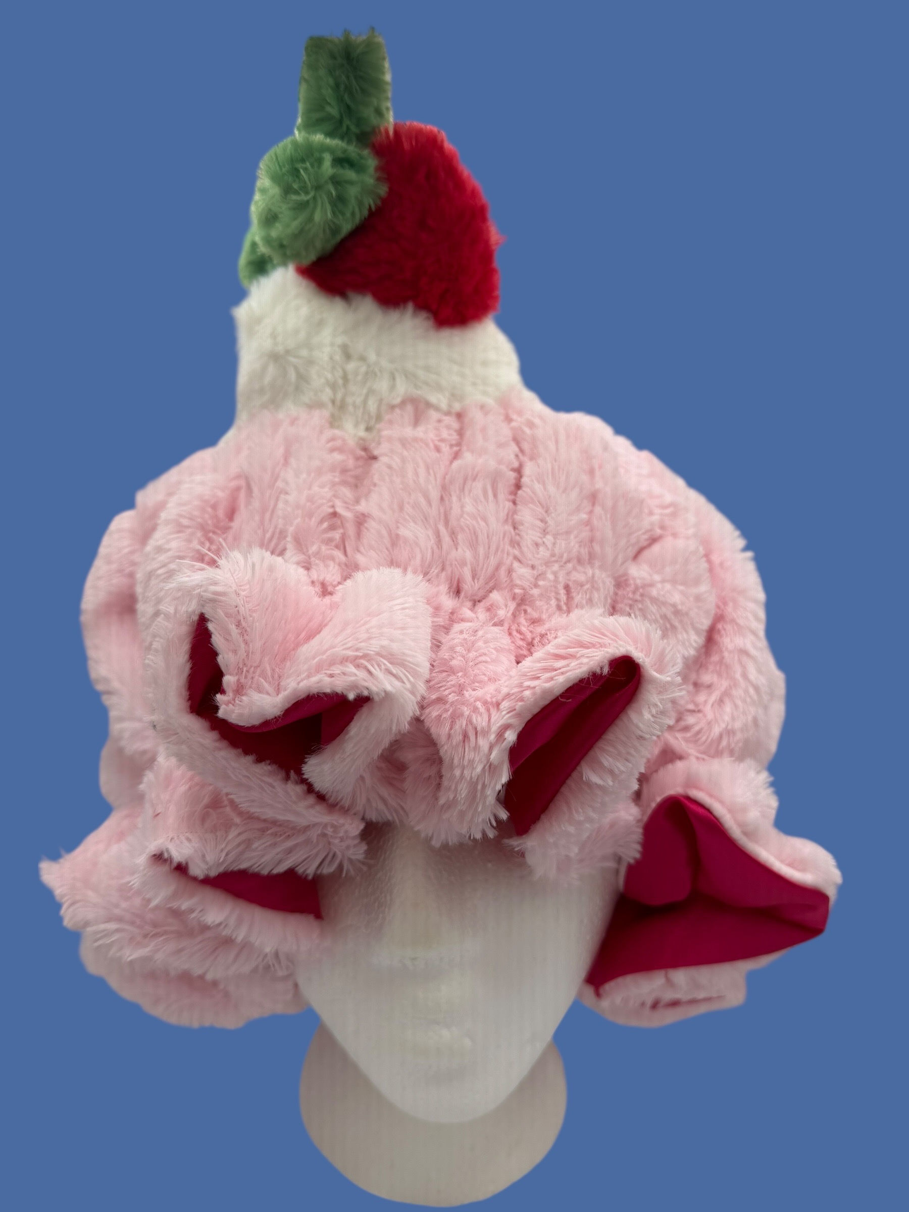 Strawberry Whip Luxe Fur Bonnet