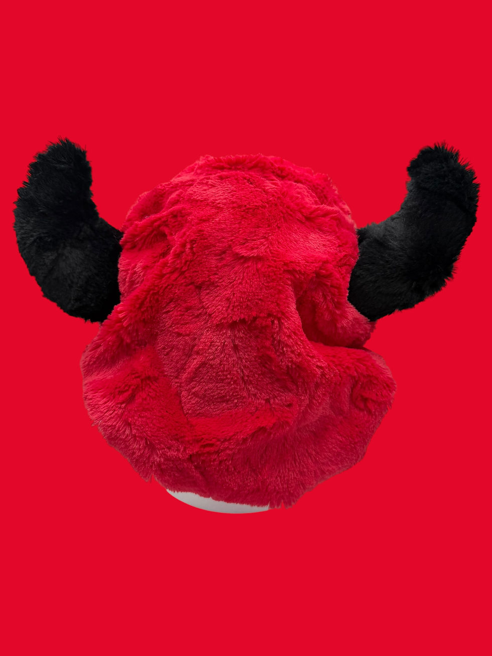 Thumbnail: Luxury Adjustable Devil Red Faux Fur Bonnet